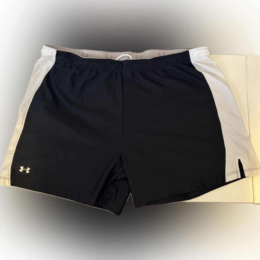 Under Armour Black and White Athletic Shorts